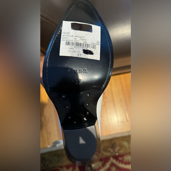 CELINE leather White and Black Ankle boots. Brand new with tags never worn! - Picture 8 of 15